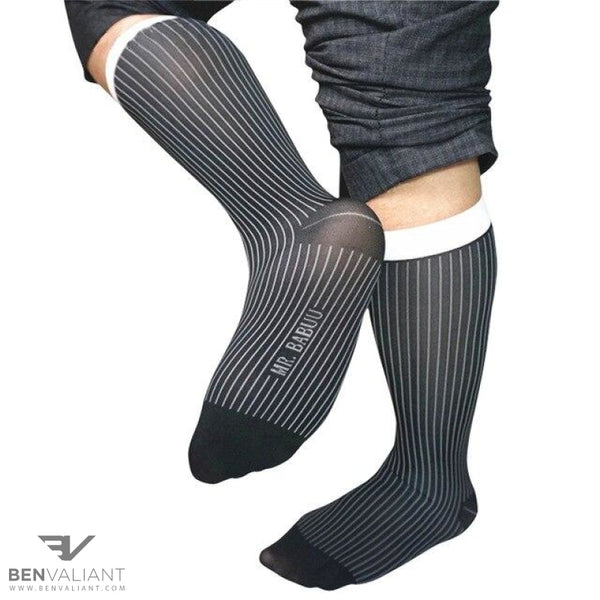 BV Business Striped Sheer Socks - Ben Valiant Shop