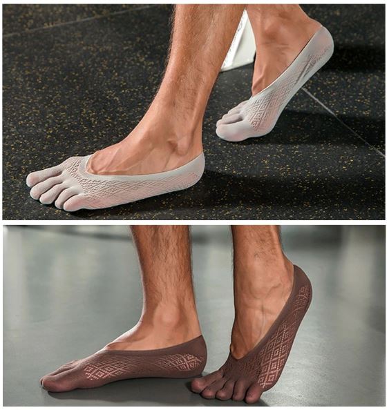 BV Five Toe No-Show Socks