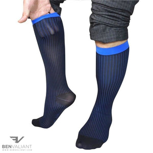 BV Business Striped Sheer Socks - Ben Valiant Shop