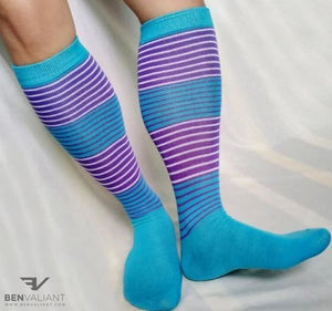 BV Violet Blue Long Socks - Ben Valiant Shop