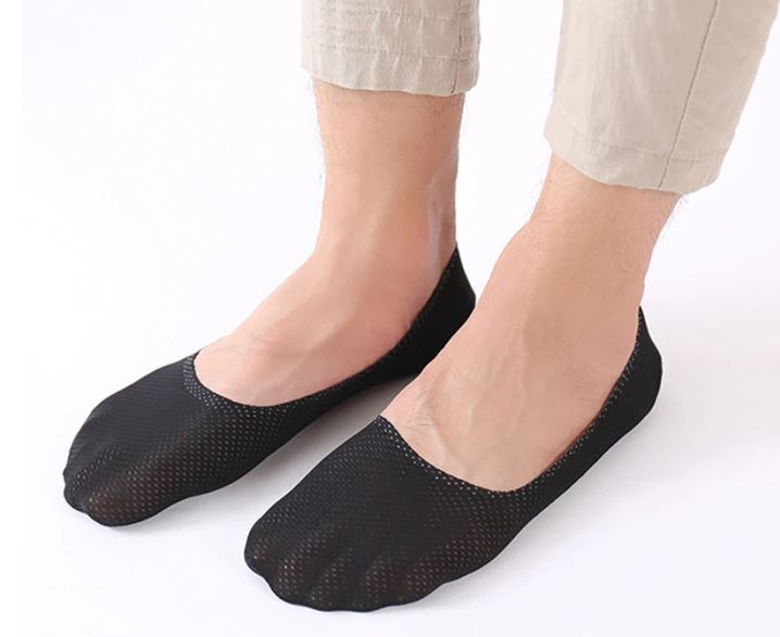 1/3 Pairs Mens Ice Silk Socks Breathable No Show Invisible Loafer Socks One  Size